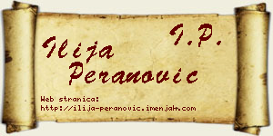 Ilija Peranović vizit kartica